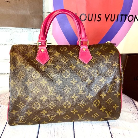 Louis Vuitton Speedy 30 custom painted with bag charm *READ DESCRIPTION* - Picture 2 of 16